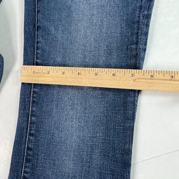 American Eagle Jeans Women 29x31* Low Rise Kick Boot Cut Blue Faded Denim Tag 6L - Picture 13 of 16